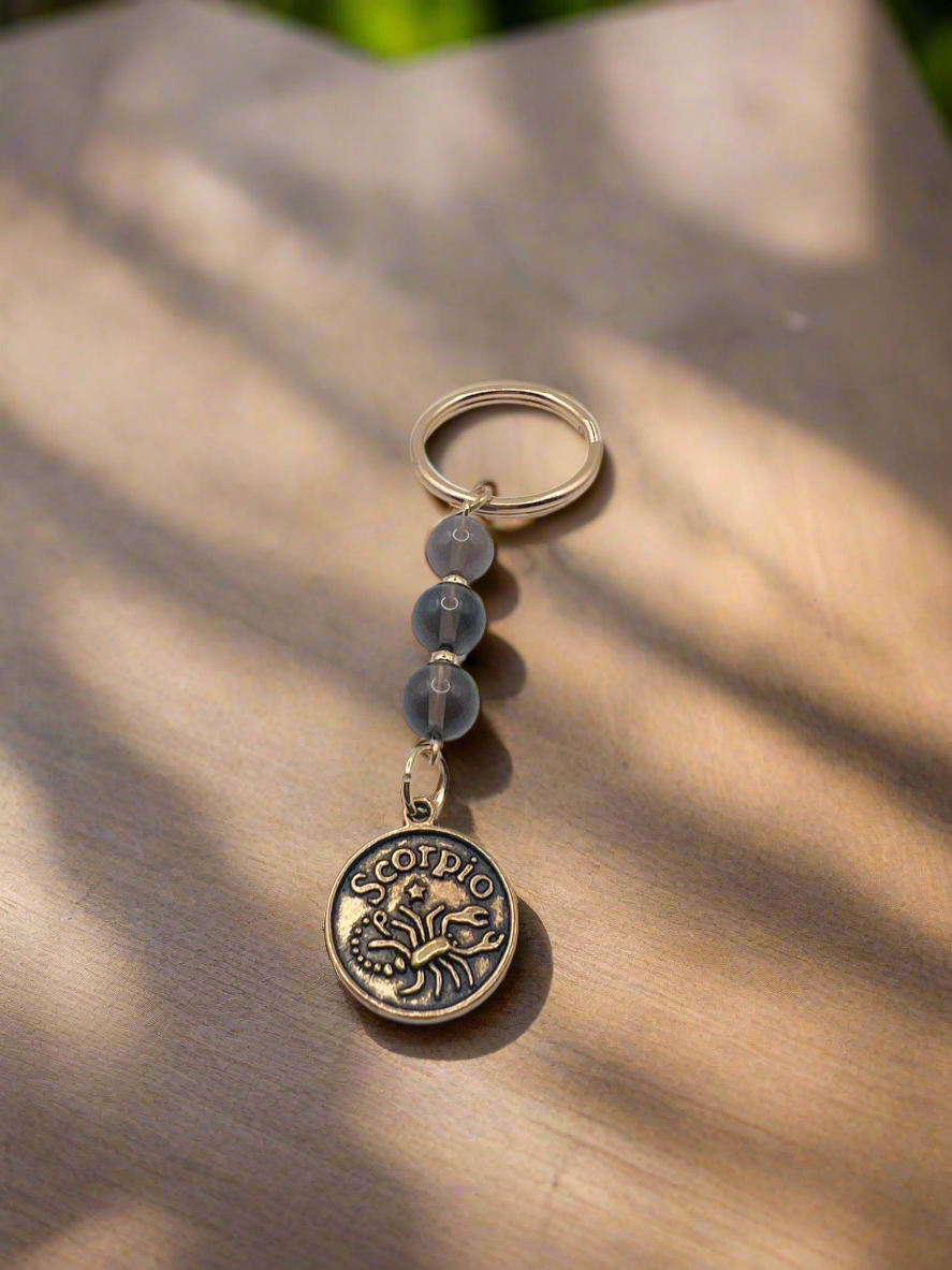 Gold Zodiac Keychain