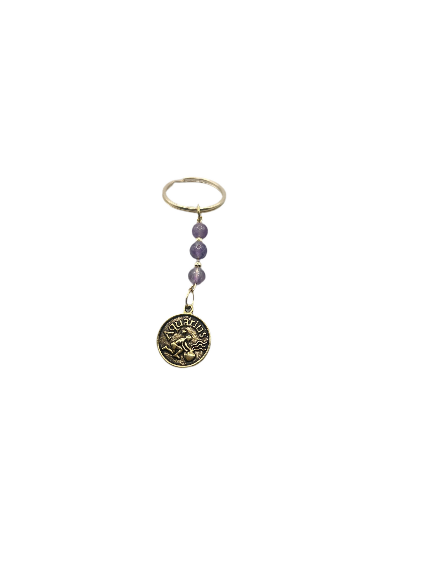 Gold Zodiac Keychain