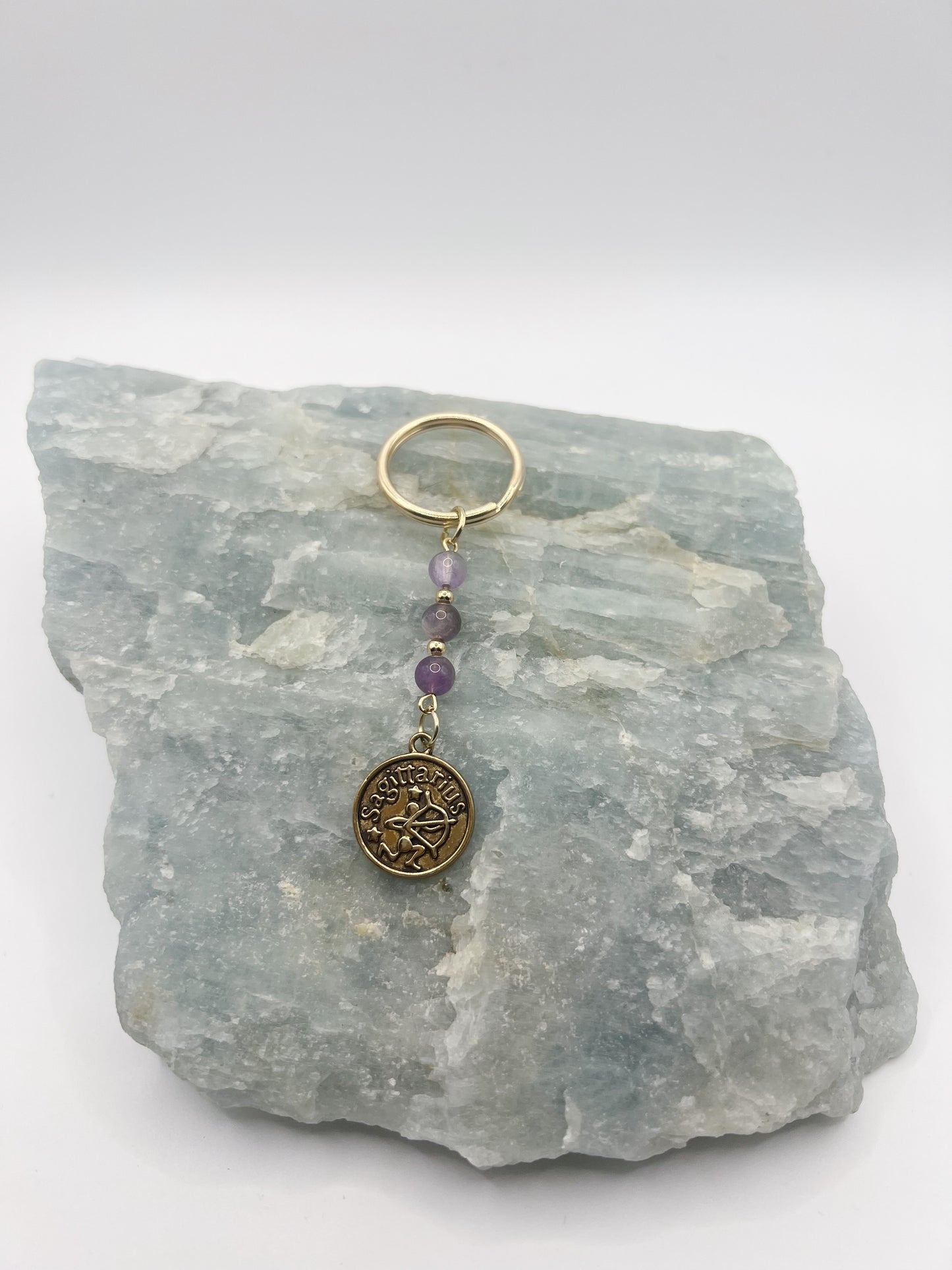 Gold Zodiac Keychain